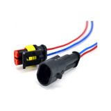 1 Takım 2 Pin Kablolu Süper Seal Elektrik Soketi Su Geçirmez Konnektör