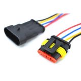 1 Takım 4 Pin Kablolu Süper Seal Elektrik Soketi Su Geçirmez Konnektör