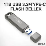 1 Tb Flash Bellek Usb Type-C Yazma Hızı Darbeye Dayanıklı Anti Manyetik