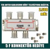 1 UYDU ANTENİ İLE 4 TV BAĞLAYAN 4 GİRİŞLİ UYDU DAĞITICI SPLİTTER