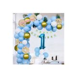 1 Yaş Doğum Günü Parti Süsleme Seti - 60 Parça Balon ve Happy Birthday Banner, 4963161066