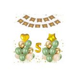 1 Yaş Kraft Gold Varaklı Iyi Ki Doğdun Banner Balon Set, 5