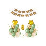 1 Yaş Kraft Gold Varaklı Iyi Ki Doğdun Banner Balon Set, 8