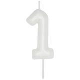 1 Yaş Parlak Inci Beyazi Şik Mum 12 Cm, 41110001110147