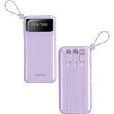 10.000 Mah Dijital Göstergeli Kendinden Kablolu Powerbank Mor PB-120