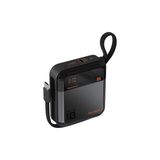 10.000 mAh Mini Type-C kablolu 20W Hızlı Şarj Fultech LCD Ekranlı Taşınabilir Powerbank