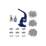 10.5mm 200 Set Paslanmaz Metal Çıtçıt ve El Presi Takma Çakım Komple Seti Lacivert Presli Set