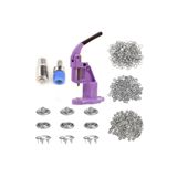 10.5mm 200 Set Paslanmaz Metal Çıtçıt ve El Presi Takma Çakım Komple Seti Lila Presli Set