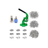 10.5mm 200 Set Paslanmaz Metal Çıtçıt ve El Presi Takma Çakım Komple Seti Yeşil Presli Set