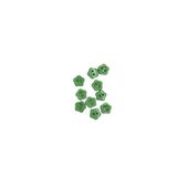 10 Adet 10 Mm Çiçek Düğme (YEŞİL)