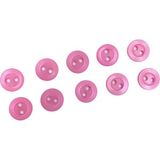 10 Adet 10 Mm Yuvarlak Düğme (pembe)