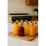 10 Adet 100 Ml Düğün, Kına, Nişan, Kolonya, Koku, Hediyelik Şişesi Kapaklı 100 Cc Cam Şişe (Kahve)