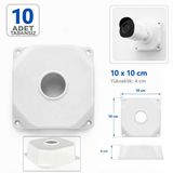 10 Adet 10X10cm Tabansız Kamera Buatı Kamera Montaj Kutusu Junction Box Bullet Dome Ip Uyumlu