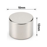 10 Adet - 10x12 Mm Neodyum Mıknatıs Neodim Magnet Yuvarlak