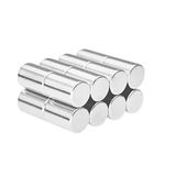 10 Adet 10x15 mm Yuvarlak Güçlü Neodyum Mıknatıs (Çap 10mm Kalınlık 15mm)