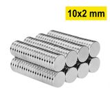 10 Adet 10x2mm Yuvarlak Neodyum Mıknatıs Güçlü Magnet Nikel Kaplamalı FRTKGTepo9967