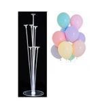 10 Adet 12 İnç Balon ve Balon Standı (Makaron Karışık)