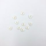 10 Adet 12 mm Kalp Düğme - beyaz