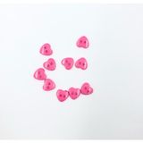 10 Adet 12 mm Kalp Düğme - pembe