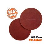 10 Adet 125 Mm Cırt Zımpara Kağıdı (150 Kum) Avuç İçi El Zımparaları Spiral Taşlama