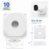 10 Adet 12X12 Tabansız Kamera Buatı Kamera Montaj Kutusu Junction Box Bullet Dome Ip Uyumlu