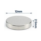 10 Adet - 12x2.5 Mm Neodyum Mıknatıs Neodim Magnet Yuvarlak