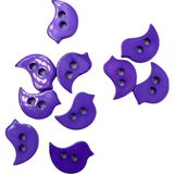 10 Adet 14 Mm Kuş Düğme (MOR)