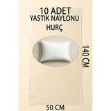 10 Adet 140Cm×50Cm Şeffaf Naylon Taşınma Saklama Yastık Naylonu Torbası Hurç