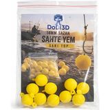 10 Adet 14MM Sazan Sahte Yem (Küçük Delikli Model) – 3D Baskı Yapay Yem – Sarı Pop-Up Balık Yemi – Yüksek Çekicilik