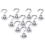 10 Adet 16 MM Pot Mıknatıs - Güçlü Neodyum Askı Kanca Mıknatıs