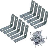 10 Adet 16x45 Mm Metal L Gönye Köşe Bağlantı Ve Vidaları