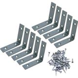 10 Adet 16x55 Mm Metal L Gönye Köşe Bağlantı Ve Vidaları