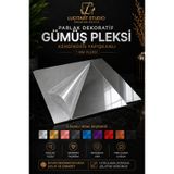 10 Adet 1mm Dekoratif Kare Gümüş Pleksi - 10x10, 15x15, 20x20, 25x25, 30x30, 35x35, 40x40 Cm Kendinden Yapışkanlı Duvar Dekorasyonu Ürünü Pleksi Ayna Beklentisiyle Almayınız