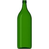 10 Adet 2 Litre Plastik Kapaklı Cam Şişe Şarap Zeytinyağı Su Şişesi Zümrüt Yeşili - Çok Renkli