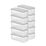 10 Adet 2 Lt. Nora Organizer Buzdolabı Buzluk Düzenleyici Saklama Kabı