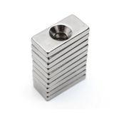 10 Adet 20X10X4X5 Köşeli Havşa Delikli Güçlü Neodyum Mıknatıs