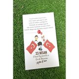 10 Adet 23 Nisan Hediyelik Bileklik - Türk Bayraklı Kartlı Bileklik - Jelatinlidir. Renkli