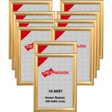 10 Adet 25 mm A1(59.4X84.1) Gönye Köşe Alüminyum Aç-Kapa Çerçeve – Poster Çerçevesi (Gold Renk)