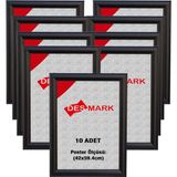 10 Adet 25 mm A2(42X59.4) Gönye Köşe Alüminyum Aç-Kapa Çerçeve – Poster Çerçevesi (Siyah Renk)