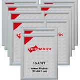 10 Adet 25 mm A4(21X29.7) Gönye Köşe Alüminyum Aç-Kapa Çerçeve – Poster Çerçevesi (Gümüş Eloksallı)