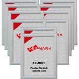 10 Adet 25 mm B2(50X70) Gönye Köşe Alüminyum Aç-Kapa Çerçeve – Poster Çerçevesi (Gümüş Eloksallı)