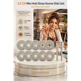 10 Adet 25 Mm Elmas Kesici Disk Seti, Mini Cam Metal Ahşap Kesme Ucu 723232