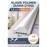 10 Adet 2,5Cmx240cm Boyanabilir Dekoratif Polimer Duvar Çıtası Süsleri Koridor Salon Çıta Tasarım