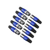 10 Adet - 3 Pin Xlr Konektörü 5 Adet Dişi + 5 Adet Erkek Mikrofon Jackı - Mikrofon Ses Jakı