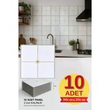 10 Adet 30X30cm Işıltı Modern Desen Köpük Yapışkanlı Mutfak Banyo Wc Duvar Paneli Kağıdı Cyczt00216
