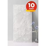 10 Adet 30x60 Cm Gri Bulut Mermer Desenli Kendinden Yapışkanlı Mutfak Banyo Wc Kaplama Duvar Paneli - 30 x 60 cm