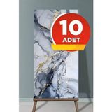 10 Adet 30X60 cm Mavi Damar Mermer Desenli Kendinden Yapışkanlı Mutfak Banyo Wc Kaplama Pvc PANEL-MR13 - 30 x 60 cm