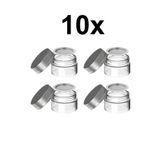 10 Adet 35 ml Boş Şeffaf Cam Seyahat Krem ve Organizer Kavanozu Kozmetik Şişesi