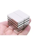 10 Adet 40X20x5mm Neodyum Magnet Güçlü N35 Mıknatıs Köşeli Nikel Kaplama