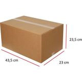 10 Adet 43,5X23X23,5 Taşıma Kolisi, Çift Oluklu Boş Koli, Çeyiz Kolisi, Karton Koli, Eşya Taşıma Kolisi